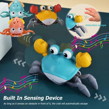 Inducție Scape de Crab Jucării de Proiecție Interactive Muzicale de Jucărie Simulat Plin Jucării didactice jucarii pentru Copii, Cadouri de Ziua de nastere