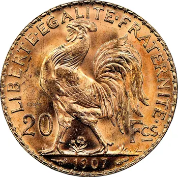Franța 1907 20 De Franci De Aur Marianne Cocoșul A Treia Republica Alama Metal De Copia Fisei Liberte Replica De Producție