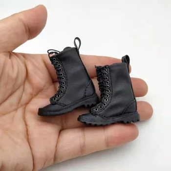 Tbleague 1/6 Scară Soldat de sex Feminin Cizme Scurte din Dantela-Up Solid Pantofi din Piele Model pentru 12in figurina Jucarie
