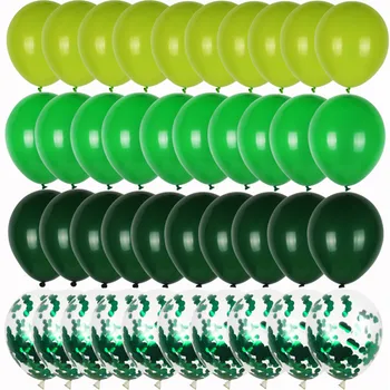 40pcs Retro, de culoare Verde Închis Chrome Confetti Baloane Latex Petrecere de Ziua Decor Copil de Dus Aer Ballon Sărbătoare de Nuntă Consumabile