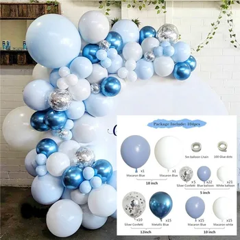 Ocean Albastru Balon Arc Ghirlanda Kit Clar Premium Latex, Baloane Nunta Mireasa Copil De Dus Ziua Bachelorett Partid Decor