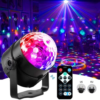 Etapa LED Lumini RGB Sunet Activat Rotativ Disco DJ Party Magic Ball Stroboscop Mini Proiector Laser Lampă Acasă KTV Spectacol de Crăciun