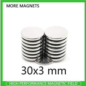 30x3mm Puternic Cilindru de pământuri Rare Magnet 30mm x 3mm Rotund Magneți din Neodim 30x3mm Mare Disc Magnet 30*3mm