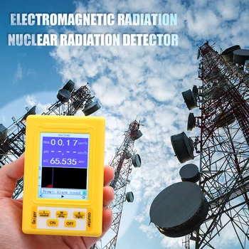 Radiații electromagnetice Nucleare Detector BR-9C 2 In 1 Afișaj Digital EMF Detector De Câmp Electromagnetic Radiologie
