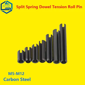 Split de Primăvară Diblu Tensiune Rola Pin Elastic Cilindric Cotter Pin de Centrare Elastic Cilindric Crestat Pin din Oțel Carbon GB