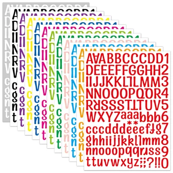 12Sheets Auto-Adezive din PVC Autocolante Scrisoare Impermeabil Număr de Autocolante DIY Casa Adresă Poștală Alfabetul Autocolante Felicitari