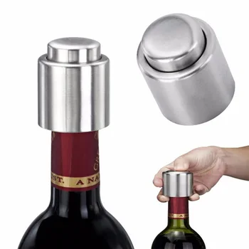 Apăsați-Tip Sticla De Vin Dop Din Oțel Inoxidabil Vid Sealer Sticla De Vin Capac Universal Bea Economizor De Bunuri De Bucatarie