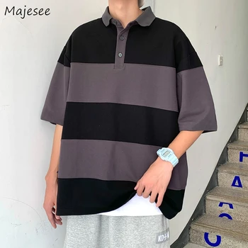 Barbati tricouri de Vară Japoneză Colegiul Îmbrăcăminte Unisex, Frumos Streetwear Rândul său, în Jos Guler Largi Preppy Elegant Casual Populare BF