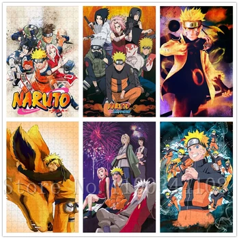 Naruto Puzzle-uri de 1000 de Piese pentru Adulti Decomprima Japonia Personaj Anime Jigsaw Puzzle-uri Creative DIY Asambla Jucării Joc de