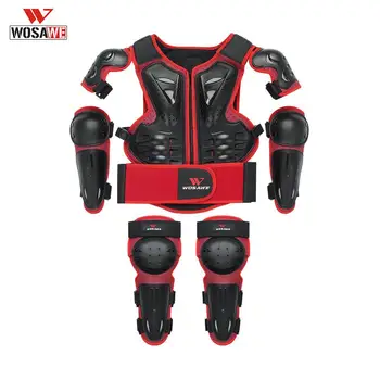 WOSAWE 5-10 ani Băieți Fete Tineret Copil Copii de Protecție a Corpului Motocross Armura Vesta Costume de Schi Cot Genunchi Grijă Armura