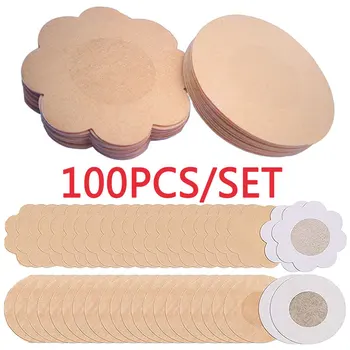 100buc Unică folosință Nipple Covers Piept de Petale Biberon Autocolant Sutien Pad produse de patiserie Lenjerie pentru Femei Biberon Capac Sutien Adeziv Tampoane