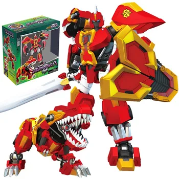 Super Zece Tyrannus Mecha Transformare Jucarii Robot cu Arma Cifrele de Acțiune cu Două Moduri de Deformare Dinozaur Super 10 Jucărie