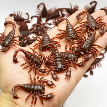 10buc/lot aprilie, de Ziua Păcălelilor Noutate Jucărie Amuzant Simulare Scorpion Teroare Worm Jucării Greață False Scorpion Înfricoșătoare Prop Jucarii