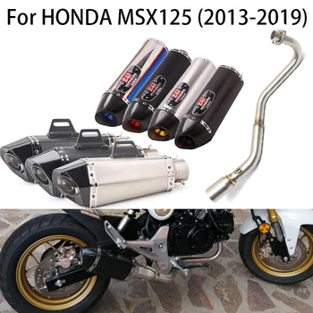 51mm Motocicleta Complet Sistem de Evacuare Mijloc Link-ul de Țeavă Pentru Honda GROM MSX125 MSX 125 2012-2015 Motocross Toba de evacuare moto