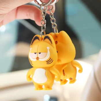 Desene animate Garfield Drăguț Luminos Papusa Cheie Lanț Pandantiv Jucărie pentru Copii Accesorii Student Rucsac Ornamente de Animație Periferie