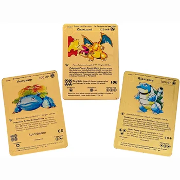 8.8*6.3 cm Charizard Blastoise Venusaur Editia 1 Set de Bază de Carduri Pokemon Colectare Anime Carduri de Jucarii pentru Copii Cadouri