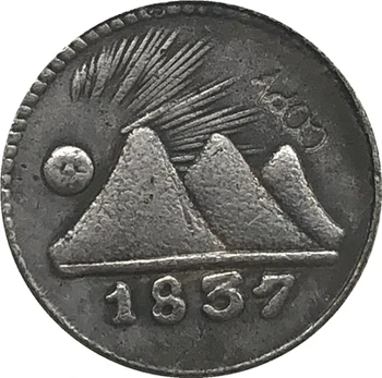 1837 din america Centrală Republica 1/4 monede Reale 11.5 mm