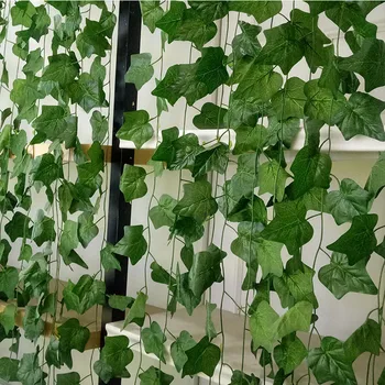 230cm Verde Artificial Perdeaua de iederă coroană din frunze de plante de viță de vie DIY pentru Casa Mireasa Grădină Biroul de Partid Decor Copil de Dus