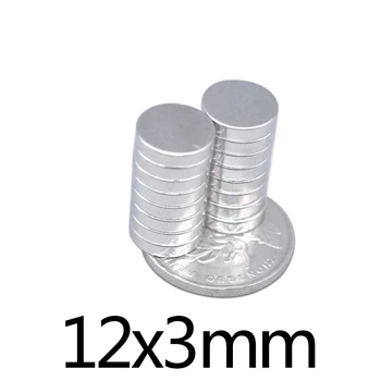 20/50/100buc 12x3mm Rotunde cu statut Permanent Magnet Magnet de Neodim N35 Frigider Mini Puternic Magnetice Magneți 12*3 mm
