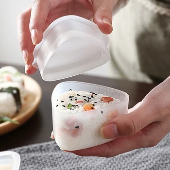 Triunghiular Gimbap Sushi Maker Minge De Orez Tort De Presă Mucegai Bento Gimbap Face Kit De Accesorii De Bucătărie Mucegai Pentru Copii Alimente