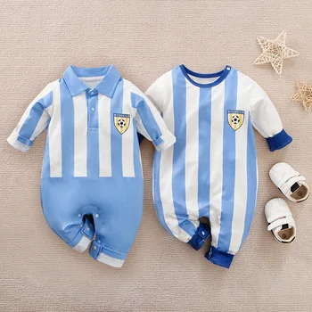 Copil nou-născut de Fotbal Albastru NR.10 Haine Pentru Sugari Romper Suit Pentru Boy Fata De Trusou Garcon Fotbal Costum Costum Salopeta Sport