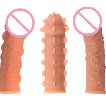 3 Tpyes Mare De Granule Prezervative Îngroșa Penis Extender Maneca Jucării Erotice Sexuale Produse De Extindere Penisului Intarziere Ejaculare Sex-Shop