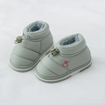 Cizme de iarna pentru copii Fete Pantofi Tocuri Plat Pluș Copii de Interior Acasă Pantofi anti-alunecare Fata de Pantofi pentru Copii SWB001
