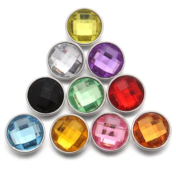 10buc/lot Mixt 18mm snap butonul bijuterii colorate Rășină snap butonul compresia bijoux ceasuri pentru femei brățară ZD013
