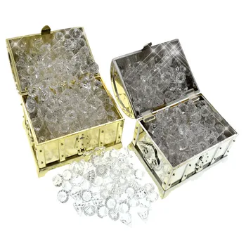 Mici, alb-negru acrilic pietre de diamant margele fatetate de masă vaza de umplere cristal pirate gem comoara caseta de bijuterii Partidul Decor 8x10mm