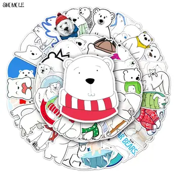 10/30/50PCS Desene animate Ursul Polar Autocolante Animale Estetic Masina Skateboard Calculator Motor Graffiti Telefon Autocolant Decal Copil DIY Jucărie F5