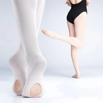 En-gros de Balet Dresuri 80D Convertibile Balet Ciorapi Femei Balet-Dans Jambiere fără Sudură Chilot Cu Gaura Chilot