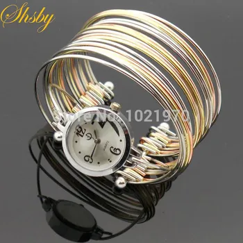 shsby noi 2014 Brățară Ceas de Moda 3 ton de Cuarț femei rochie ceasuri brățară de ceas din Oțel Inoxidabil Ceas en-gros