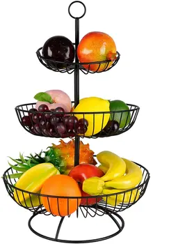 Bucătărie Fructe De Stocare De Metal Detasabil Alimentare Rack-3 Nivel De Nunta De Decorare Gustare Raft Bucătărie Organizator Accesorii