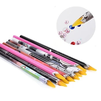 5pcs Creion de Ceară Stilou Dotting Creion Auto-Adeziv Pietre nestemate de Foraj Cules Selector de Sfaturi Instrumente DIY Salon de Unghii Manichiura