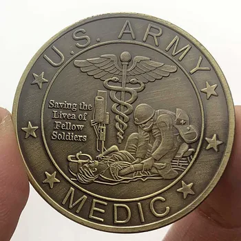 Statele UNITE ale americii Medic Departamentul de Armata de Suveniruri Monede Salvarea Livea de camarazii Monedă Comemorativă de Cupru Placat cu Monede