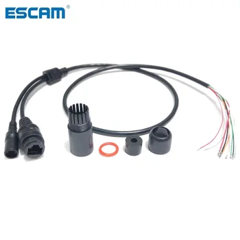ESCAM CCTV IP POE de rețea aparat de Fotografiat PCB Module video, cablu de alimentare, 65cm lungime, RJ45 conectori femeie cu Terminlas,rezistent la apa cablu