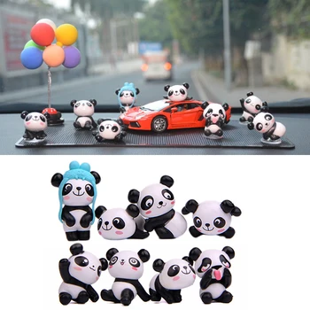 8PCS/Lot Creative Panda Masina de Decorare DIY Desene animate tabloul de Bord Jucărie Auto Interior de Mașină Consumabile Drăguț Decorare Accesorii