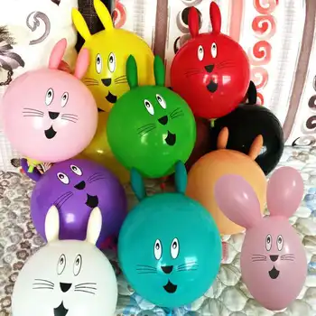 10buc 12 inch tipărite balon latex iepure în formă de jucărie pentru copii minge animale, desene animate, baloane ziua decor