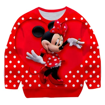 Copii Mickey Mouse Jachete Îmbrăcăminte De Primăvară Și De Toamnă Fete Tricou Maneca Lunga Disney Serie De Topuri Casual 1-14 Ani