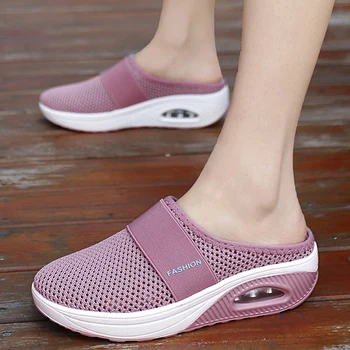 Femei Sandale de Moda Pene Pantofi Platforma de sex Feminin Slide-uri de Femei Papuci de casă ochiurilor de Plasă Respirabil Usoare Doamnelor Încălțăminte