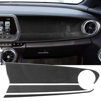 Masina Consola centrala Copilot Panoul de Bord pentru Chevrolet Camaro 2016 2017 2018 2019 2020 Accesorii de Interior Real Fibra de Carbon