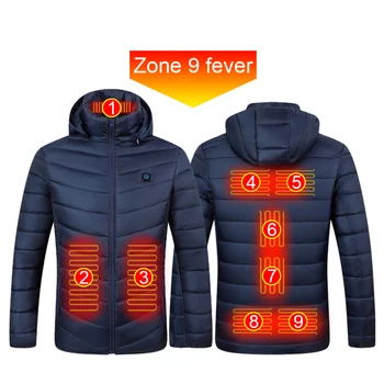 Poliester Cu Posibilitate De Încălzire Îmbrăcăminte 9 Zone Adulți Bărbați Termică Strat Impermeabil Încălzire Jachete În Aer Liber Termice Accesorii