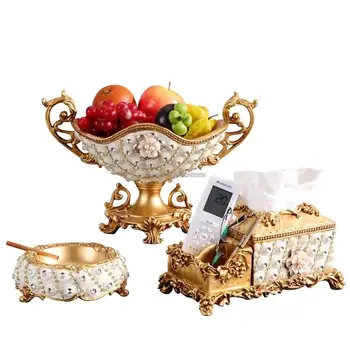 În stil European de uz Casnic Platou cu Fructe Living cheie-2 de Lux High - end Fructe Uscate Placa Decor de Masă Set