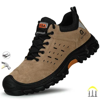 Protectia muncii Pantofi Bărbați Lumină de Siguranță Cizme de Lucru Sport rezistent la apa Anti Înjunghie Pantofi de Protecție din Oțel Toe Pantofi