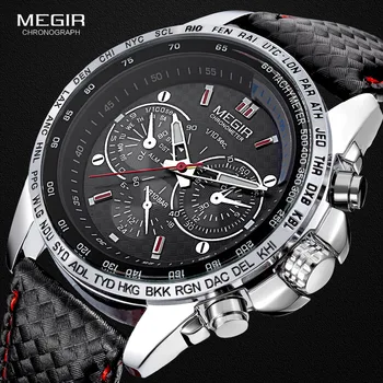 Megir moda luminos cuarț om casual din piele de brand ceasuri barbati analogic impermeabil ceas de mână pentru bărbați cald oră 1010