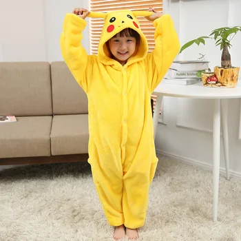 Iarna Desene Animate Onesies Kigurumi Pikachu Unicorn Animal Pijamale Copii Cusatura Oneise Copii Pijamale Cosplay Costum Fată Homewear