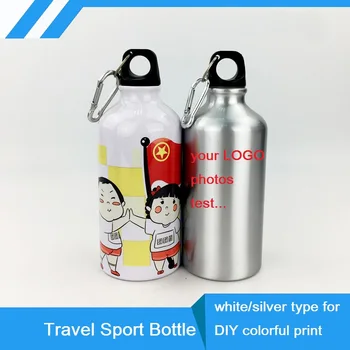 500ML Sticla DIY personaliza plin de culoare de imprimare LOGO-ul de fotografie de Călătorie Sport Ușor să ia pentru biciclete cu carlig pentru sac de Aluminiu Portabil MAZWEI