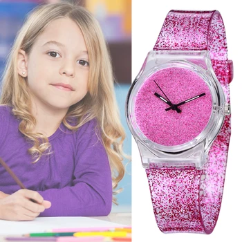 Brand de Top Montre Enfant Copii Roz Curea Ceas Printesa Ceasuri de Moda Copii Drăguț relogio uita-Te Cuarț Ceas de mână Fată