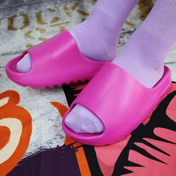 YZY Slide-uri de Moda pentru Bărbați Respirabil Sandale de Plaja, Papuci de casă Gură de Pește Barbati pentru Femei Papuci de casă Usoare Anti-alunecare Flip Flops 46
