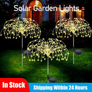DUS Solar foc de Artificii Lumina Impermeabil Grădină de Lumină în aer liber Gazon Lampă Inteligentă Fotosensibil Ghirlanda de Lumina pentru Curte/Petrecere/de Vacanta